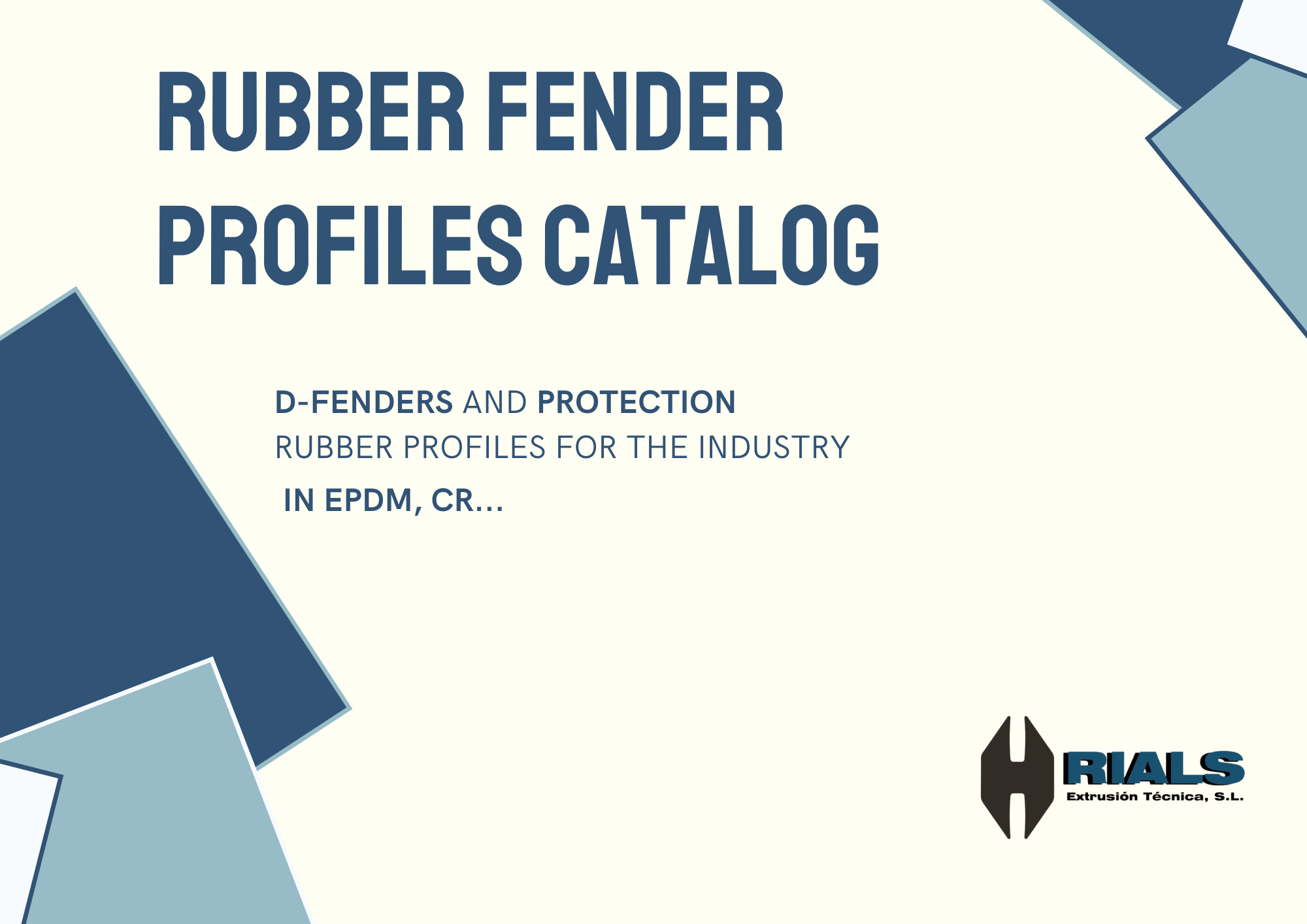 Protective and defence rubber profiles Listado de perfiles de goma de protección y defensa