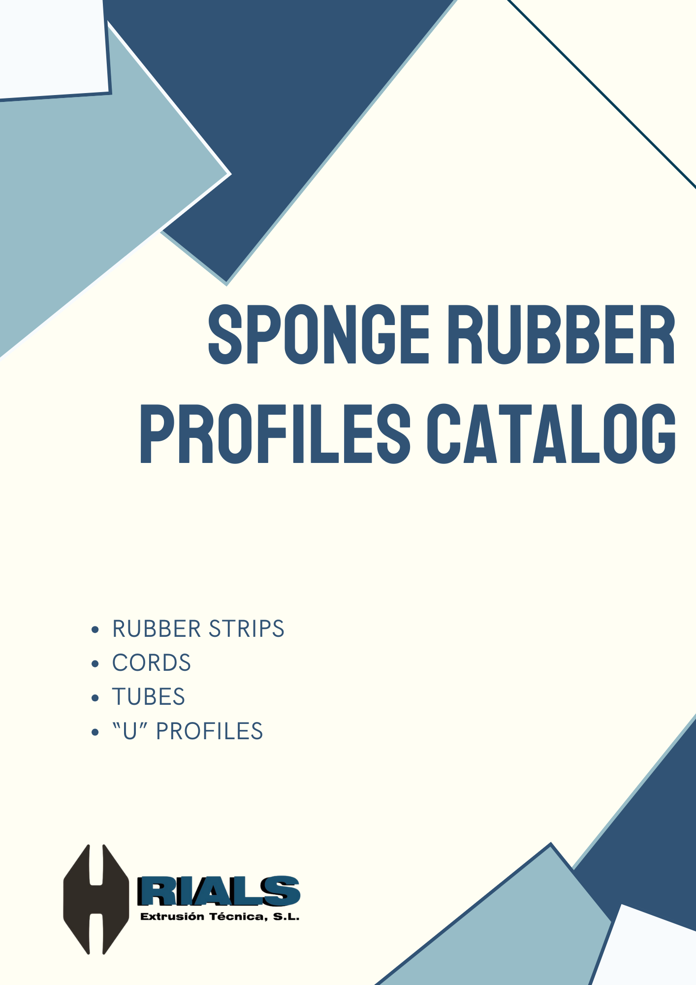 Sponge rubber profiles Listado de perfiles de goma esponja